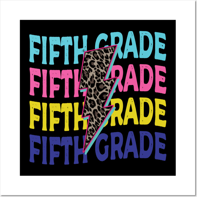 Fifth Grade Lightning bolt Wall Art by DigitalCreativeArt